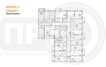Миниатюра 1-комнатная квартира, 41.06кв.м