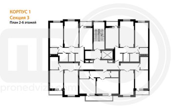 Миниатюра 1-комнатная квартира, 43.3кв.м