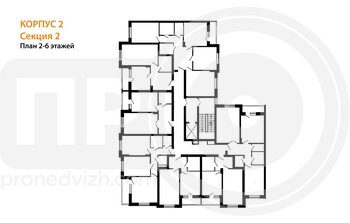 Миниатюра 1-комнатная квартира, 44.8кв.м