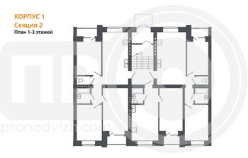 Миниатюра 3-комнатная квартира, 79.33кв.м