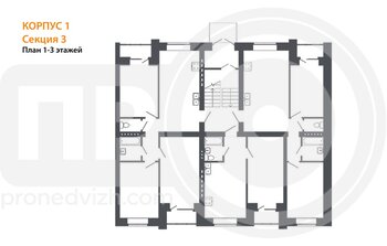Миниатюра 3-комнатная квартира, 79.33кв.м