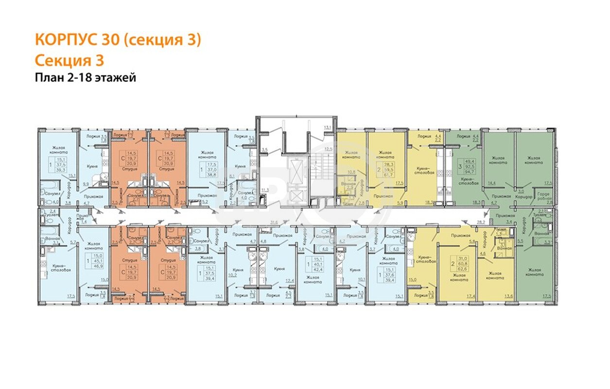 квартира-студия, 20,9кв.м.