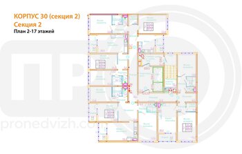 Миниатюра 3-комнатная квартира, 89.3кв.м