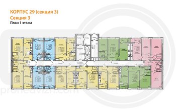 Миниатюра 2-комнатная квартира, 62.6кв.м
