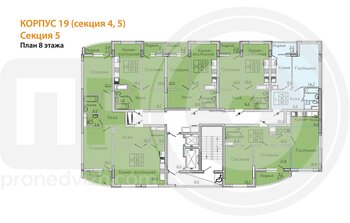 Миниатюра 2-комнатная квартира, 90.2кв.м