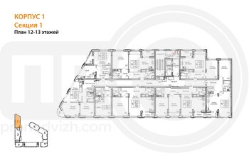 Миниатюра 1-комнатная квартира, 73.4кв.м