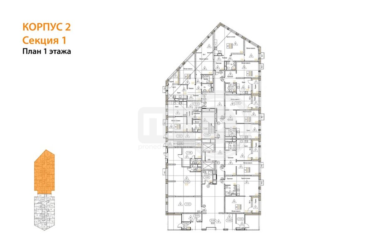 2-комнатная квартира, 74.42кв.м