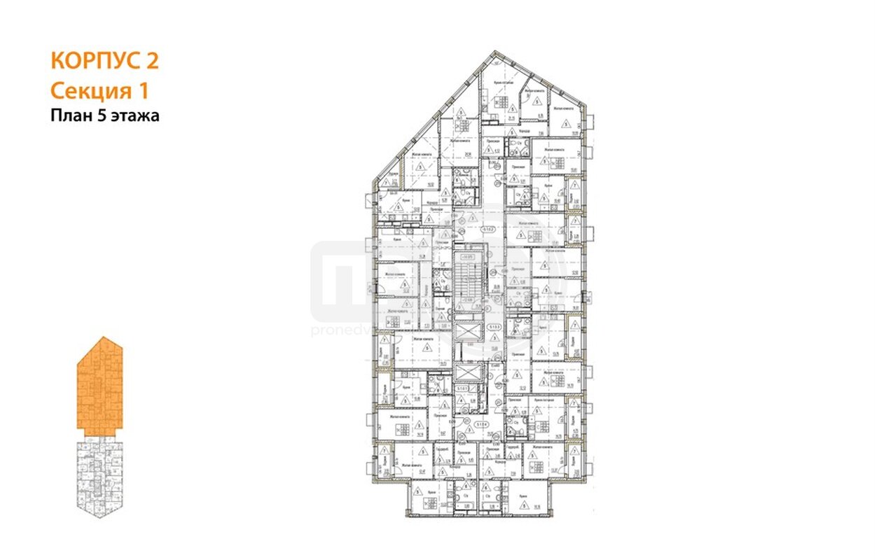 2-комнатная квартира, 59.5кв.м