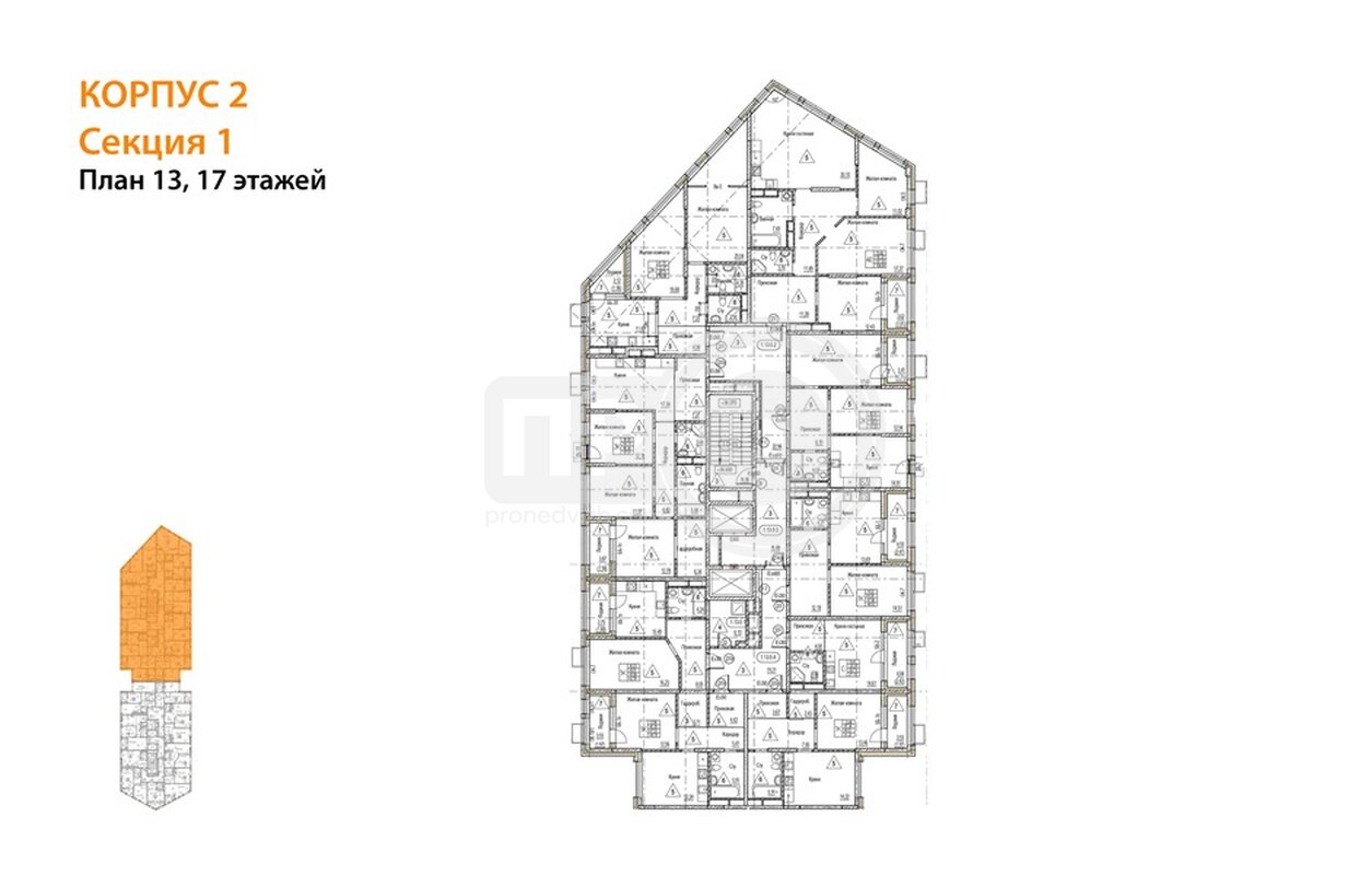 2-комнатная квартира, 74.73кв.м