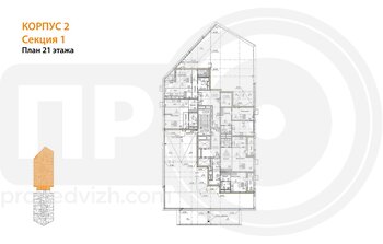 Миниатюра 1-комнатная квартира, 48.24кв.м