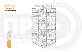 Миниатюра 1-комнатная квартира, 52.66кв.м