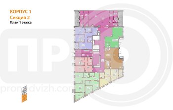 Миниатюра 3-комнатная квартира, 76.07кв.м