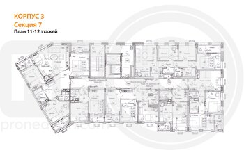 Миниатюра 3-комнатная квартира, 76.4кв.м