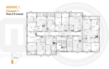 Миниатюра 1-комнатная квартира, 39.9кв.м