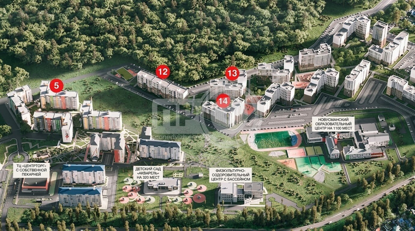 ЖК Зеленый квартал Бабяково план-схема